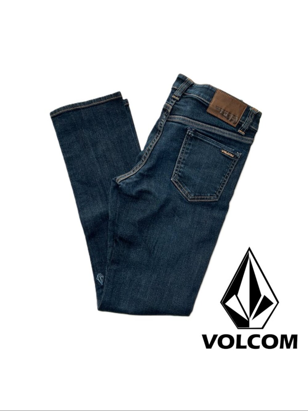 Volcom Boys Vorta Slim Straight Fit Denim Jeans - Size 27